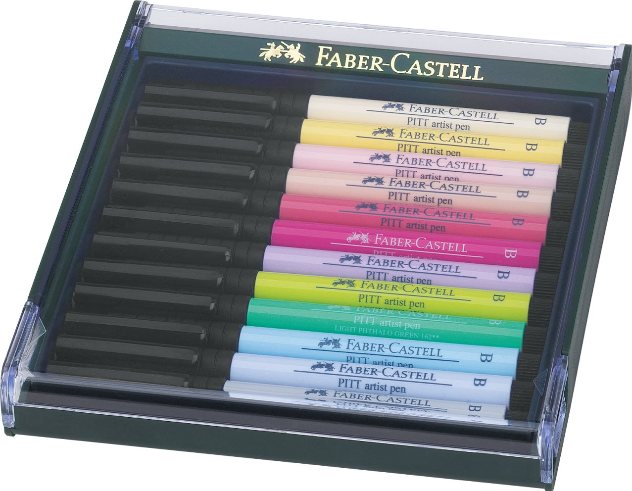 Faber-Castell, 267420, PITT artist pen, brush popisovače, pastelové odstíny, 12 ks