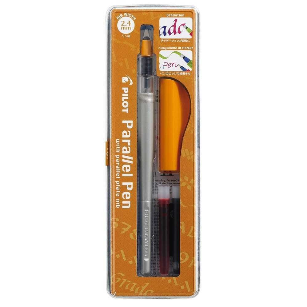 Levně Pilot, FP3-24-SS, Parallel pen, kaligrafické plnící pero, oranžová, hrot 2,4 mm, 1 ks