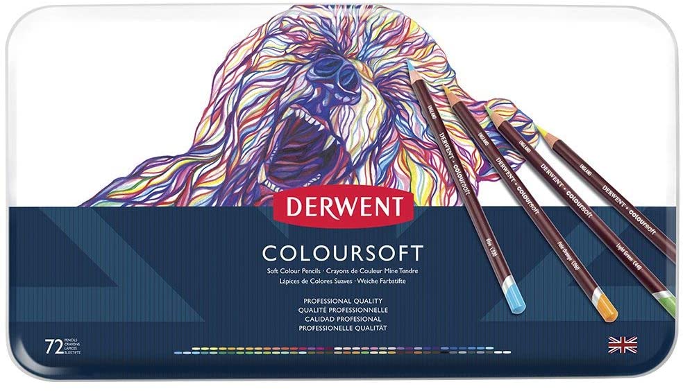 Levně Derwent, Coloursoft, 0701029, sada uměleckých pastelek, 72 ks