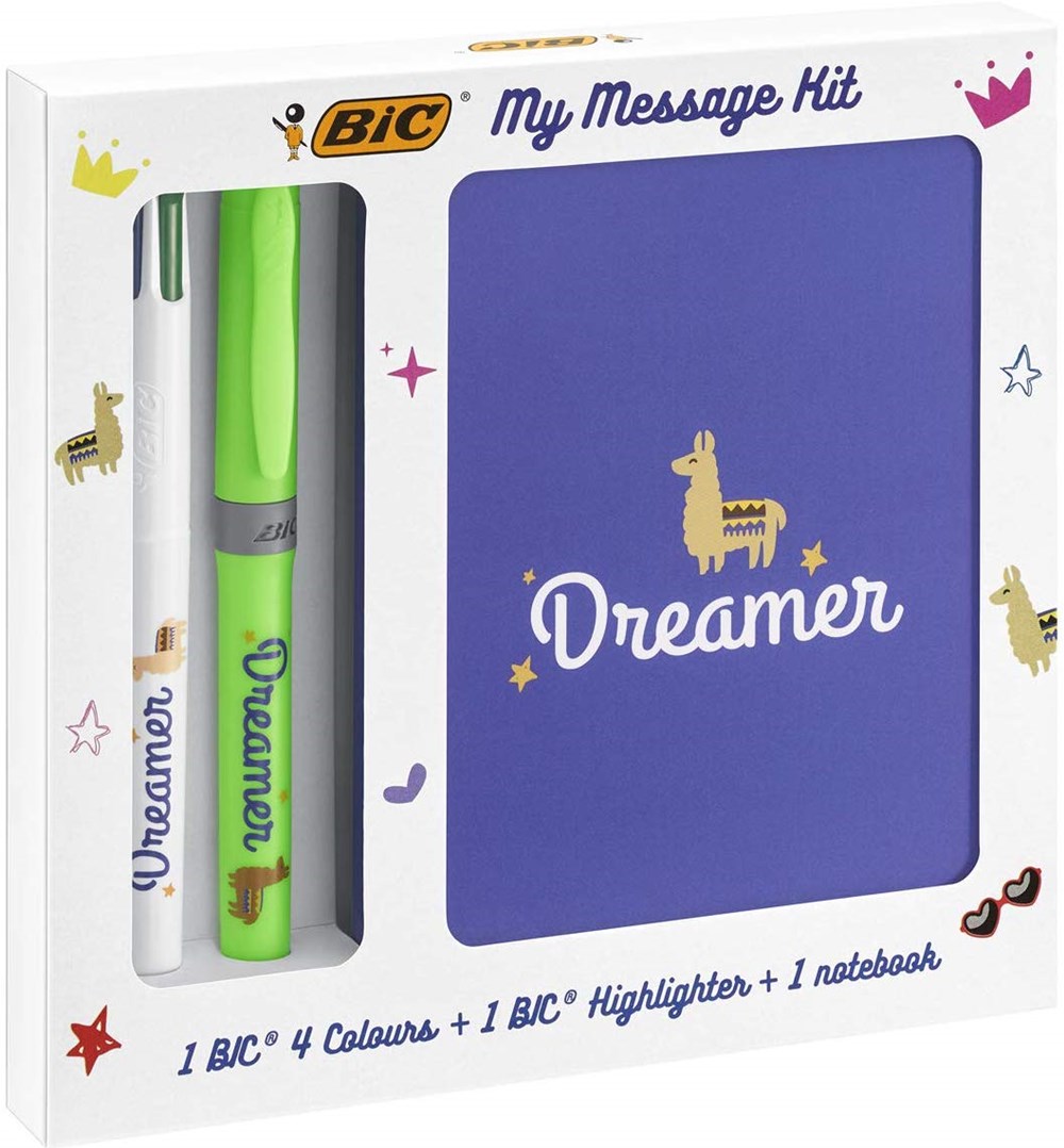 Levně Bic, 972091, My message kit, sada zápisníku a psacích potřeb, Dreamer