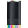 Faber-Castell, Black Edition, Supersoft, sada pastelek s černým lakováním, neon/pastel, 12 ks