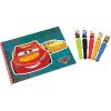 Jiri Models, kreativní sada omalovánek s foukacími fixy, Cars/Auta, 7 ks