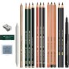 Faber-Castell, Discovery set, sada uměleckých potřeb pro suché techniky, 17 ks