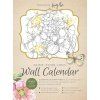 Wall Calendar, antistresové omalovánky/kalendář s barvami, Kristy Rice