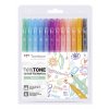 Tombow, WS-PK-12P-2, Twintone, markery dwustronne, odcień pastelowy, 12 szt.