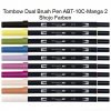 Tombow, ABT-10C-MANGA2, długopis ABT Dual Brush, dwustronne markery, zestaw Manga Shojo, 10 szt.