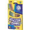 Astra, 312114003, Jumbo metallic crayons, triangular, 12 pcs.