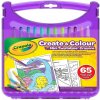 Crayola, 04-0378-E-000, Create & Colour, cestovní sada pastelek s pracovními listy, 65 ks