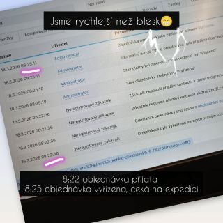 Naše rychlost je zběsilá😁 Balíčky k vám letí rychlostí blesku. Třeba jako dneska ráno 😁 #krajinaomalovanek...