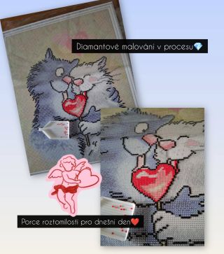 Diamantové malování v procesu. Kočičky jsou roztomilost sama😁 #krajinaomalovanek #diamondpainting #diamantovemalovani...
