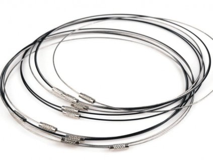 Bižuterní lanko Ø14,5cm - platina