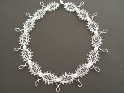 Náhrdelník bublinkový prokládaný perličkami