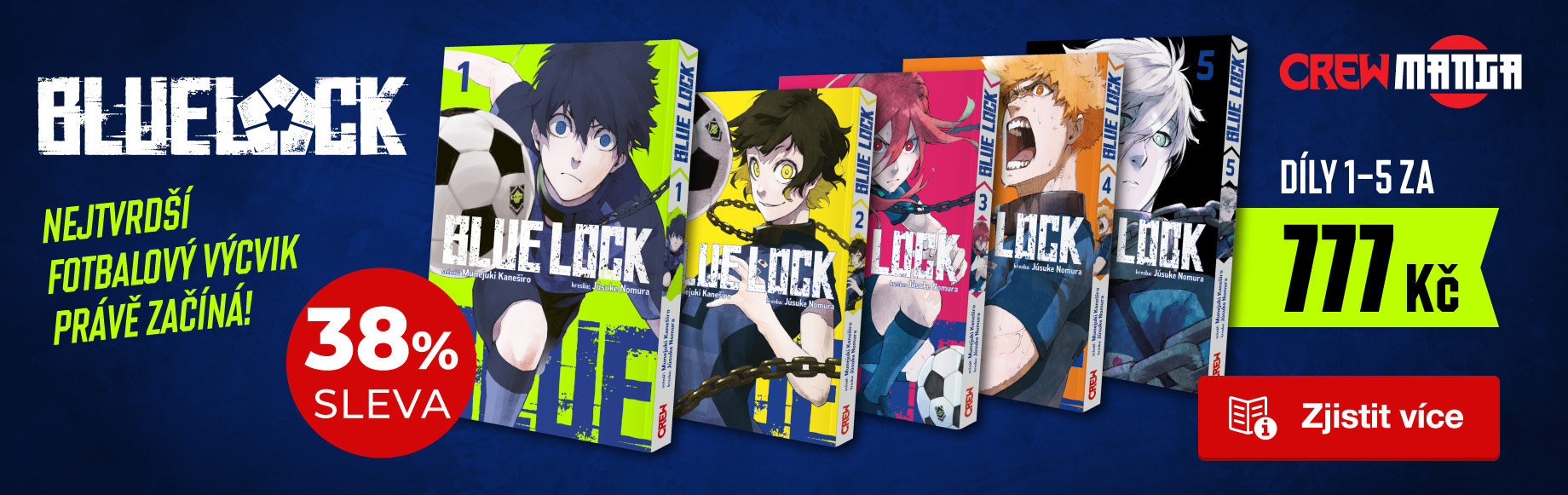 Speciální balíček: Prvních pět dílů manga série Blue Lock!