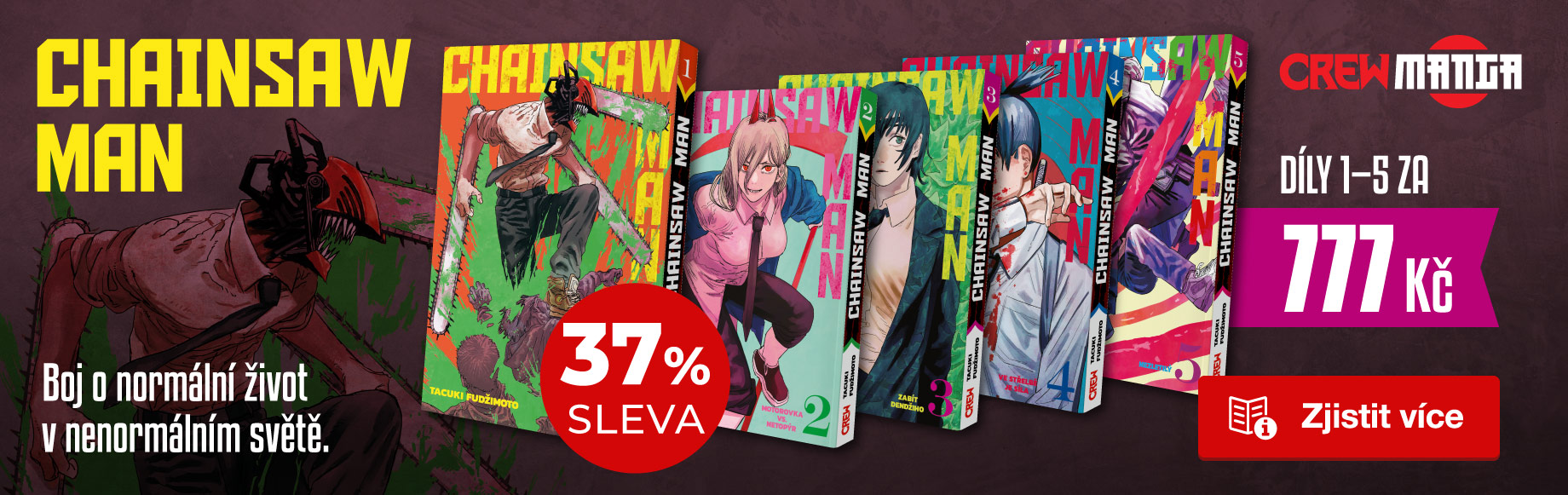 Speciální balíček: Prvních pět dílů manga série Chainsaw Man!