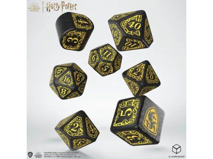 harry potter hufflepuff modern dice set black1