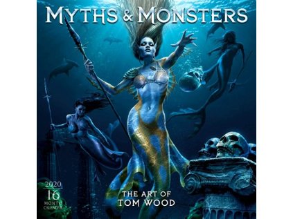 37116 myths monsters the art of tom wood 2020 calendar