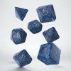 elvish cobalt silver dice set1