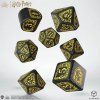 harry potter hufflepuff modern dice set black1