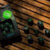 elvish black glow in the dark dice set 73