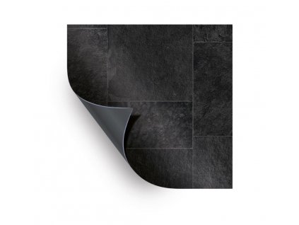 AVfol Relief - 3D Black Marmor Tiles; 1,65m šíře, 1,6 mm, metráž