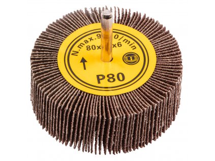 10722 brusny kotouc lamelovy na stopce 80x30 mm k80