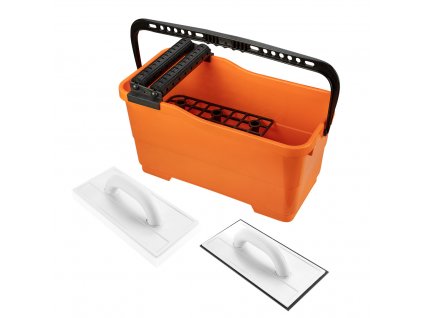 13764 obkladaci sada nadoba s mrizkou a valecky 25 l hladitko s gumou hladitko s mekkou houbou