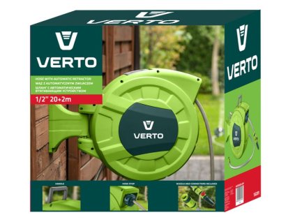 Hadice s automatickým navijákem 1/2", 20m + 2m 15G891 VERTO