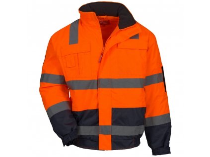 Reflexní pracovní bunda oranžová, NITRAS (Velikost NITRAS XL)