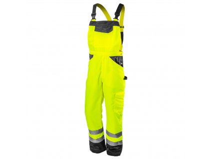 Pánské pracovní kalhoty s náprsenkou, žluté (NEO XXL)