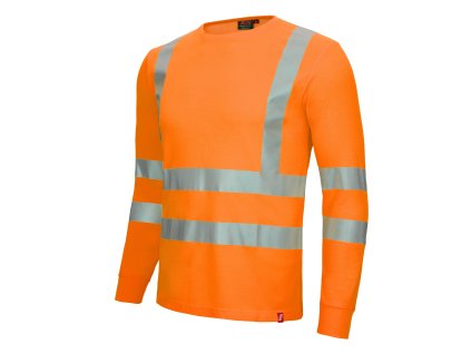 NITRAS MOTION TEX VIZ – Výstražné tričko s dlouhým rukávem, neonově oranžové