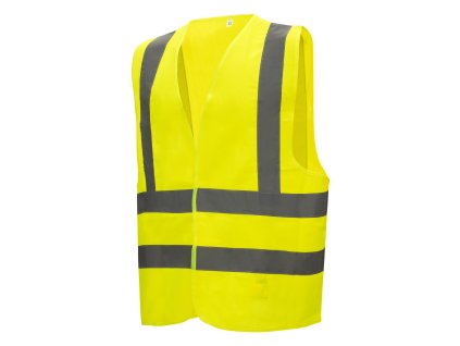 NITRAS – Výstražná pracovní vesta, neonově žlutá, s reflexními pruhy na ramenou