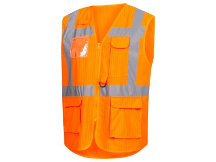 NITRAS – Výstražná pracovní vesta, neonově oranžová