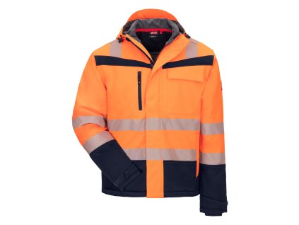 NITRAS MOTION TEX VIZ PLUS – Výstražná zimní softshellová bunda, neonově oranžová