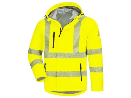 NITRAS MOTION TEX VIZ PLUS – Výstražná nepromokavá bunda, neonově žlutá