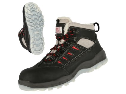 NITRAS SPORT STEP MID W – S3 CI bezpečnostní zimní boty, poloviční výška, černá