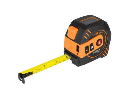 Laserový měřič vzdálenosti s výsuvným měřicím pásmem