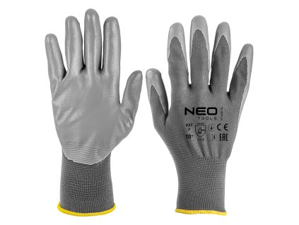 Pracovní rukavice, polyester s PU povlakem, 4131X (NEO 10)