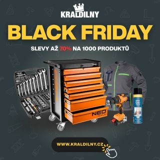 ⏰ POSLEDNÍ ŠANCE! BLACK FRIDAY KONČÍ DNES! 🔥 Dnes je POSLEDNÍ DEN, kdy můžeš ulovit nářadí, pracovní oblečení nebo dárky...