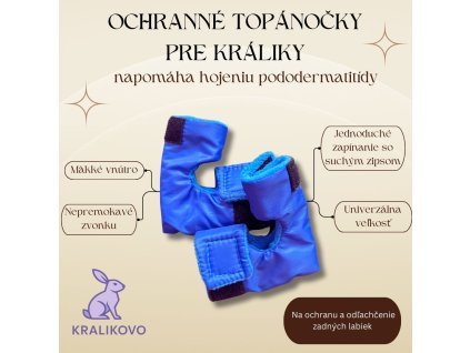 Ochranné topánočky pre králiky – nepremokavé, na zadné labky
