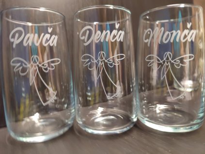 Sklenička Andělka -personalizovaný výrobek