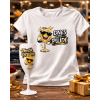 Sada tričko a nerozbitná sklenička Tekutá Terapie  Tričko s motivem vína a nerozbitná sklenička Tekutá Terapie