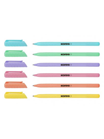 Kuličkové pero Kores K0 M trojhranné pastel mix základní barva