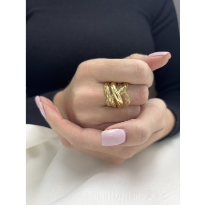 Zlatý dámský prsten Corda