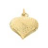 Zlatý přívěsek foukané srdce s gravírováním
