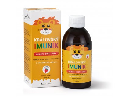 Kráľovsky imuník - detský sirup pre zdravú imunitu + (Vitamín D3 + K2 +C), 200ml