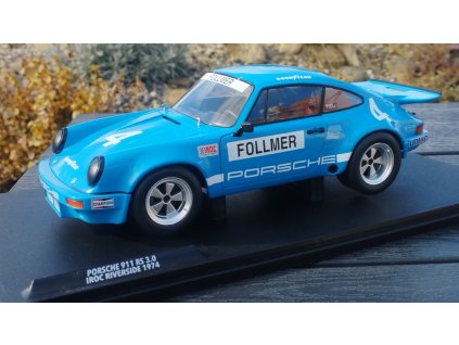 PORSCHE 911 Carrera  3,0 RSR  No.4  IROC Riverside 1974 blue