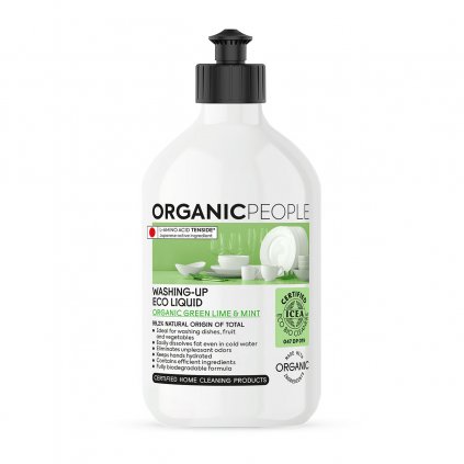 Organic people Eko prostředek na nádobí. Organická zelená limeta a máta, 500 ml