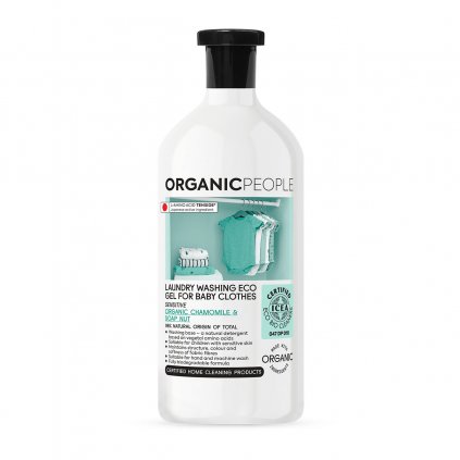 Organic people Eko prací gel na dětské prádlo. Organický heřmánek a mýdlový ořech, 1000 ml