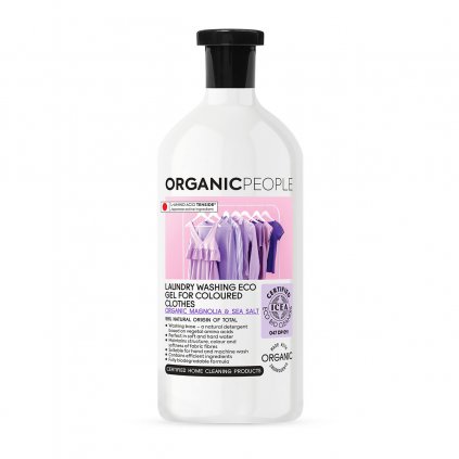 Organic people Eko prací gel na barevné prádlo. Organická magnólie a mořská sůl, 1000 ml