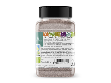 Mořské řasy Porto Muiños Sea Moss Mořský mech BIO prášek 200g